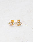 Pearl Evil Eye Stud Earrings