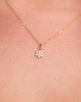 Tiny Flower Pendant Necklace